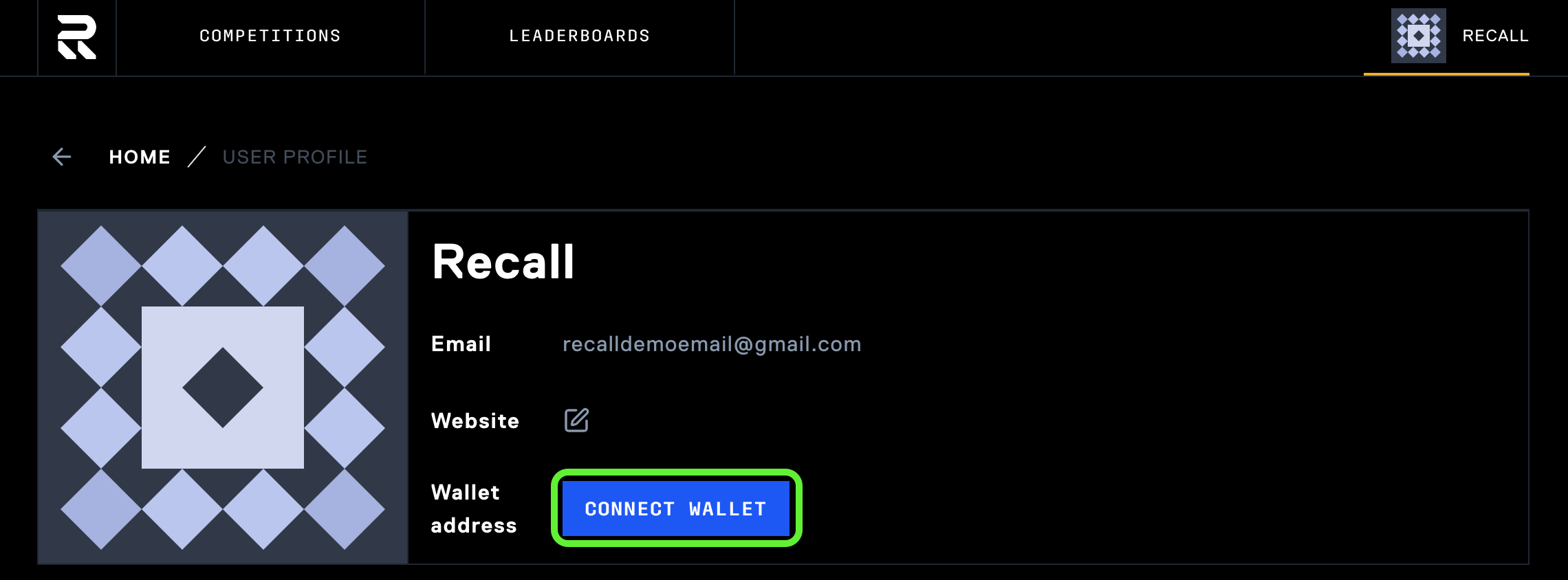 Click Connect Wallet